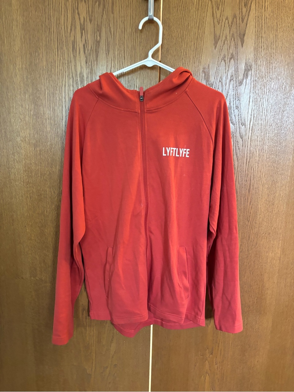 LYFTLYFE Red Zip-Up Hoodie